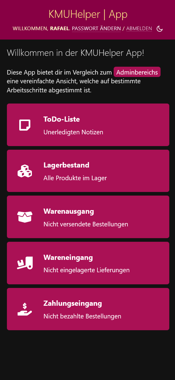 KMUHelper App - Home